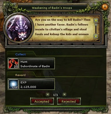 Weakening of Badin’s troops
