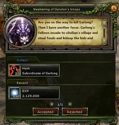 Weakening of Garulon’s troops